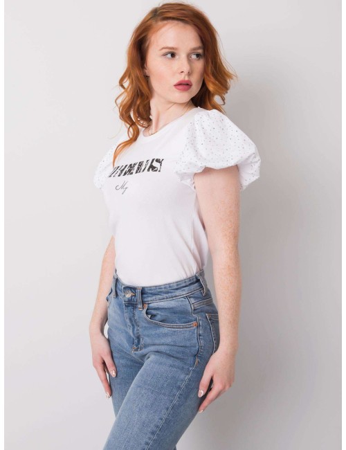 T-shirt z aplikacją z dżetów