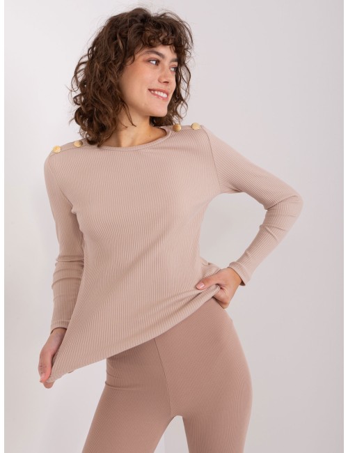Damska bluzka basic z długim rękawem BASIC FEEL GOOD