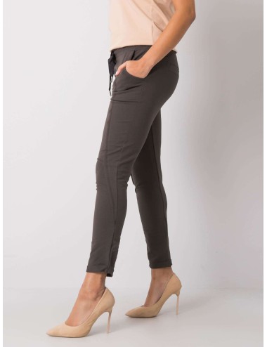 Khaki damskie spodnie dresowe