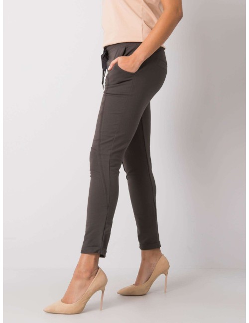 Khaki damskie spodnie dresowe