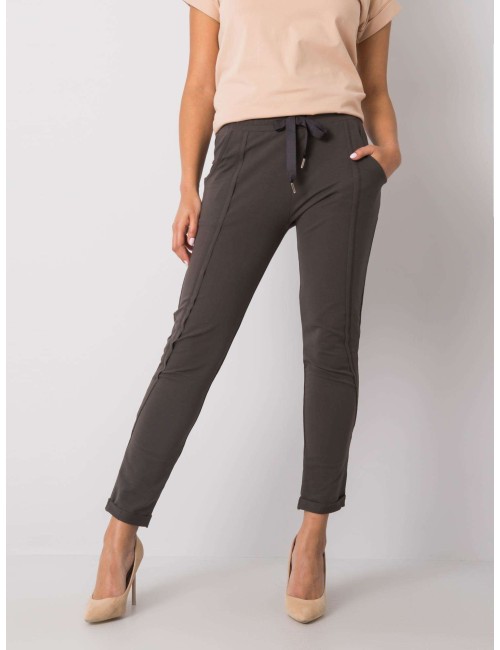 Khaki damskie spodnie dresowe