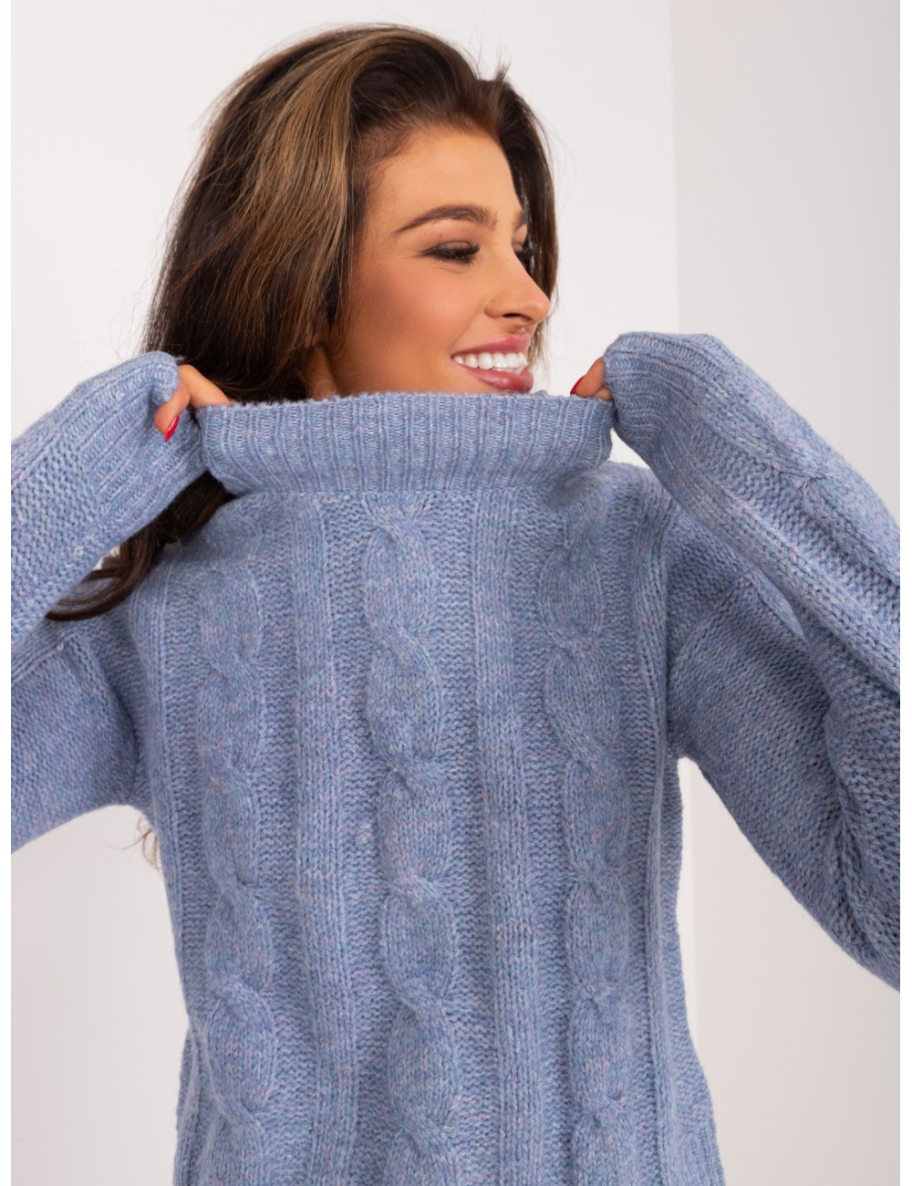Sweter-TW-SW-3002.03-jasny różowy