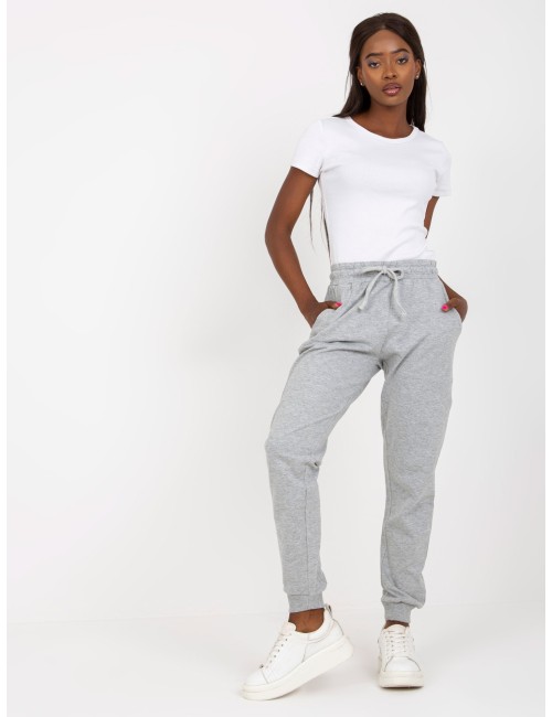 Melanżowe dresowe spodnie basic jogger