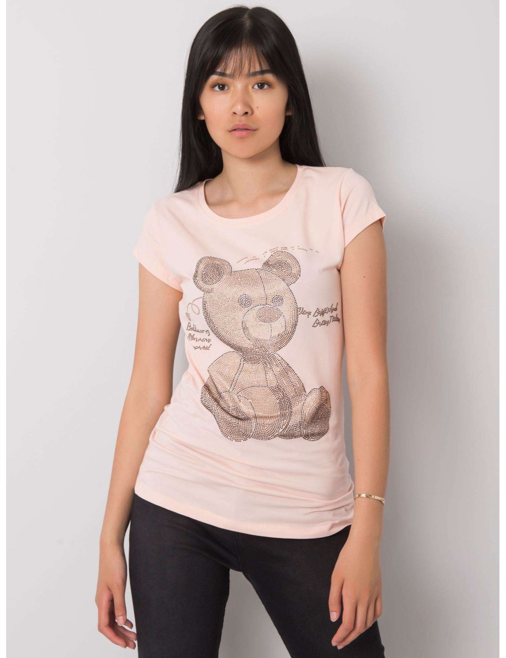 T-shirt damski z dżetami
