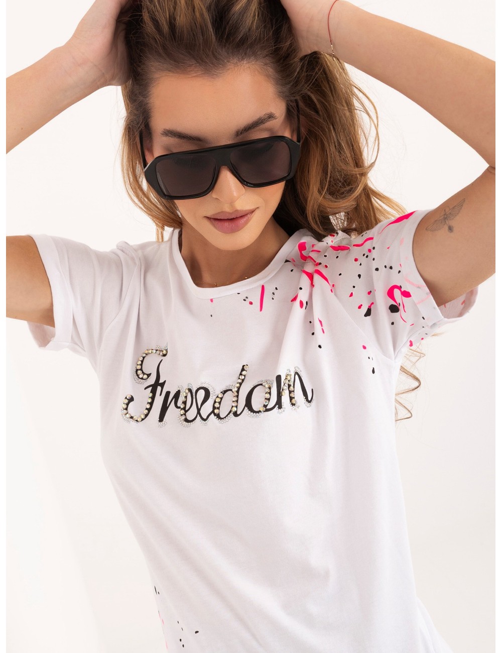 T-shirt damski z napisem