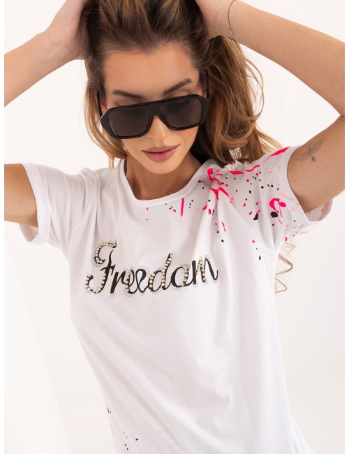 T-shirt damski z napisem