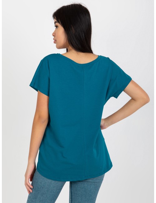 Klasyczny t-shirt basic z dekoltem V Emory