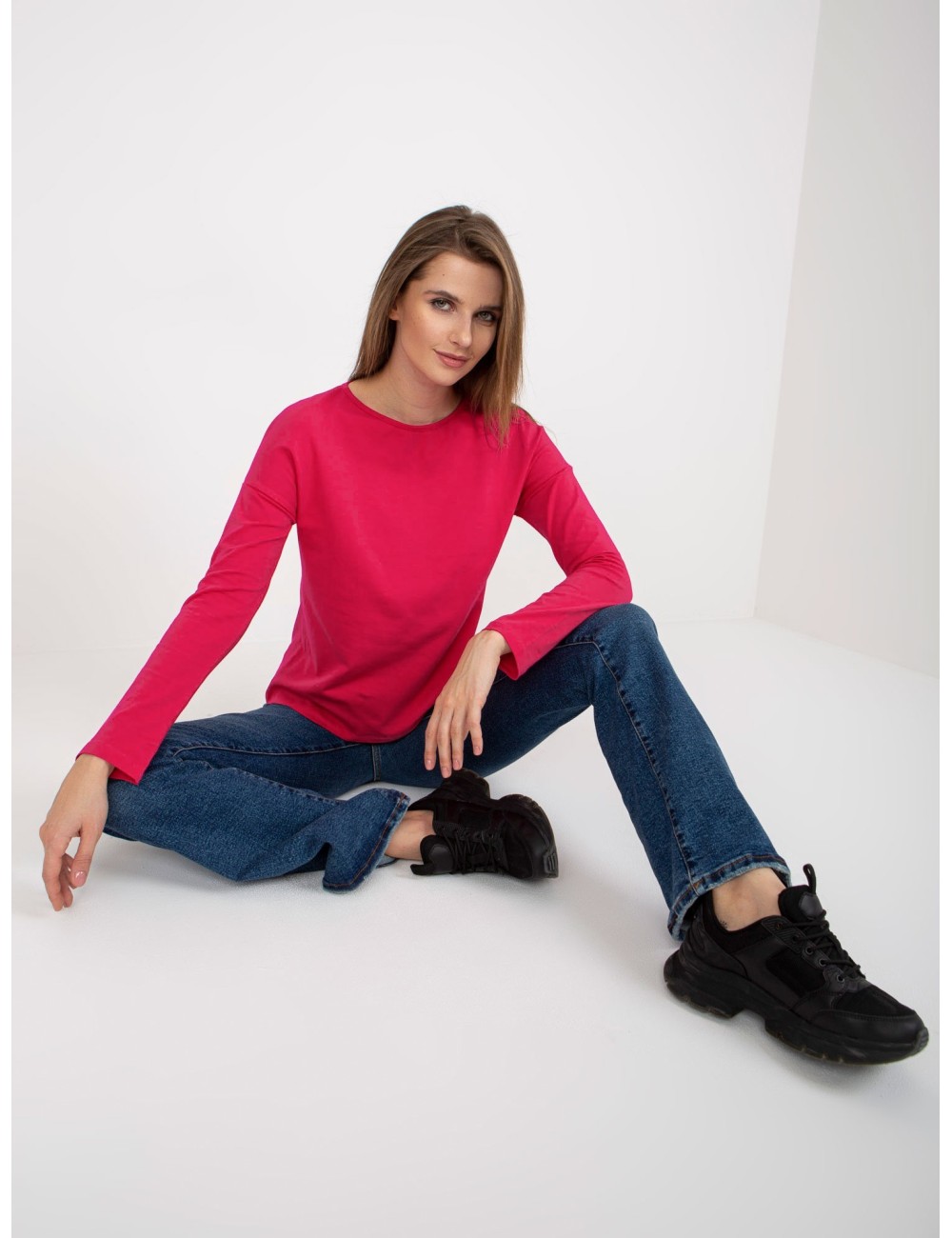 Bawełniana bluzka basic longsleeve