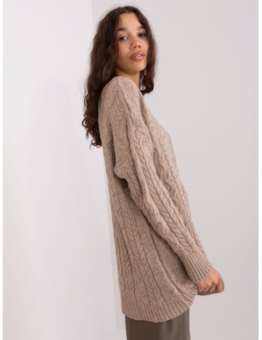 Damski sweter w warkoczowe sploty