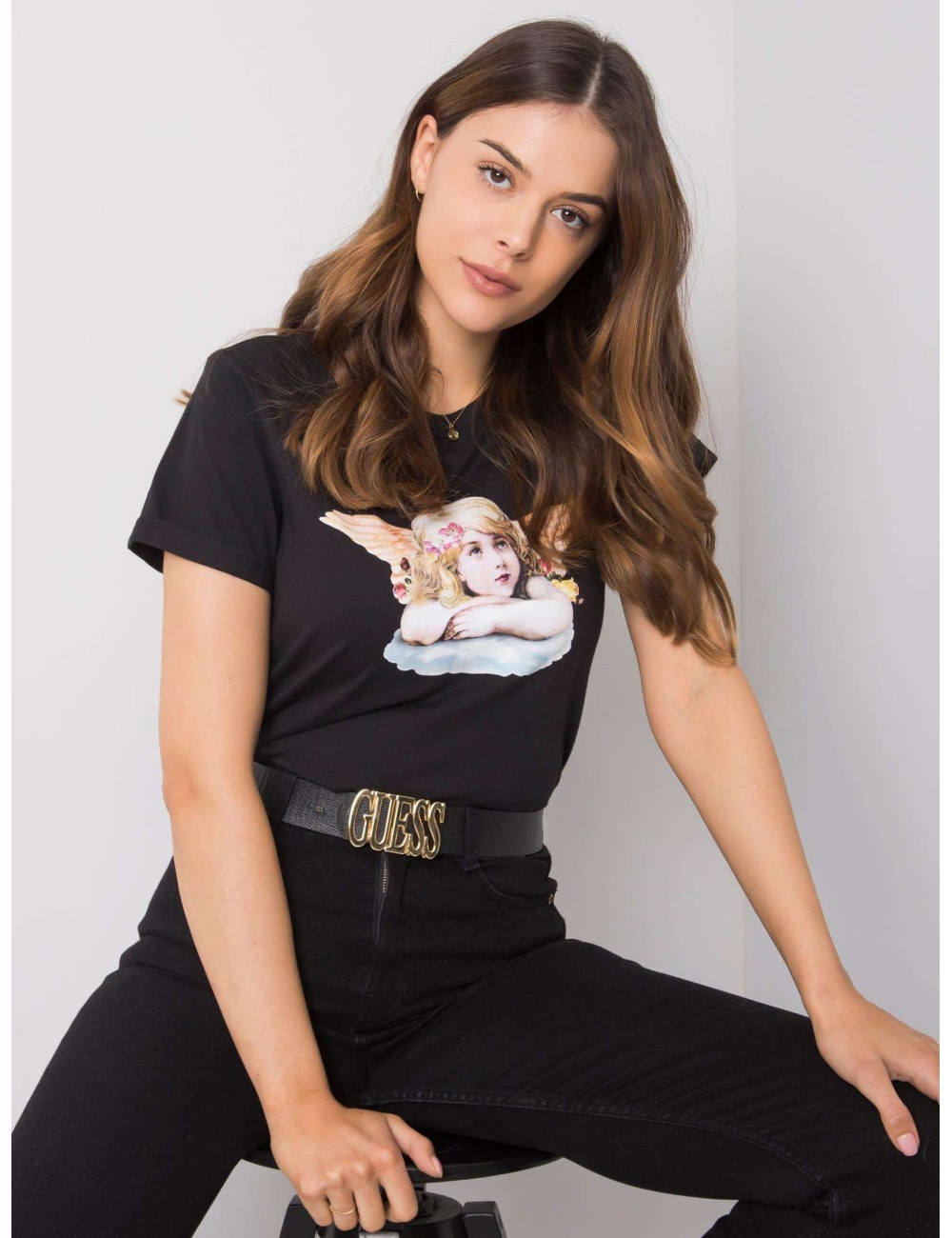 RUE PARIS t-shirt damski z printem