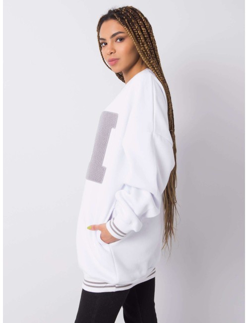 RUE PARIS Biała bluza oversize