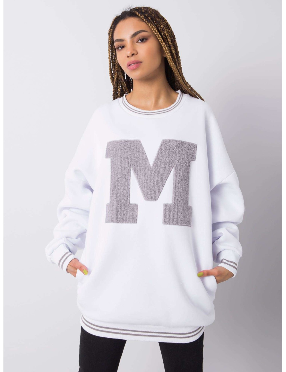 RUE PARIS Biała bluza oversize