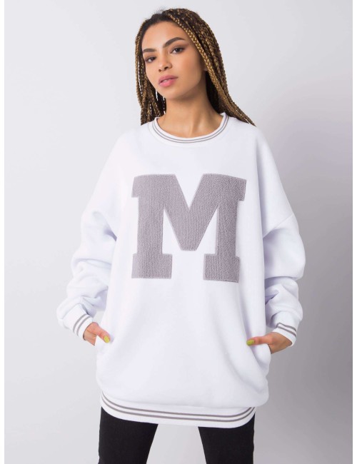 RUE PARIS Biała bluza oversize