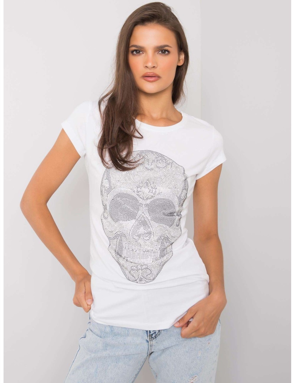 T-shirt damski z czaszką