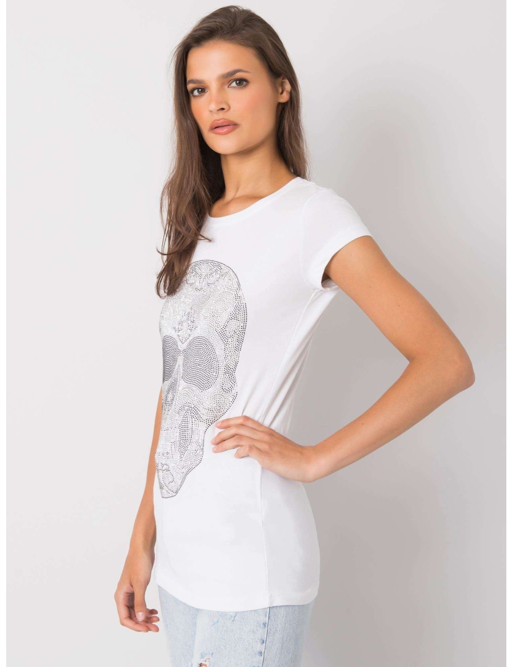 T-shirt damski z czaszką