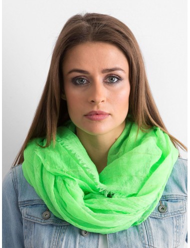 Chusta z błyszczącą nitką fluo zielona