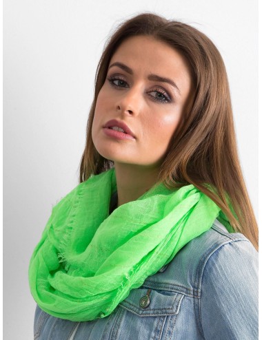 Chusta z błyszczącą nitką fluo zielona