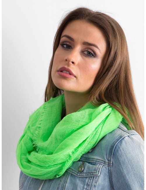 Chusta z błyszczącą nitką fluo zielona