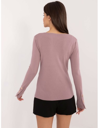 Sweter-AT-SW-2334.49-ciemny różowy