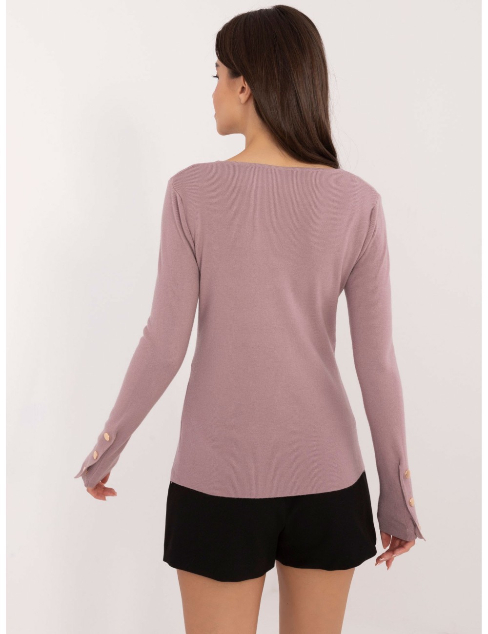 Sweter-AT-SW-2334.49-ciemny różowy