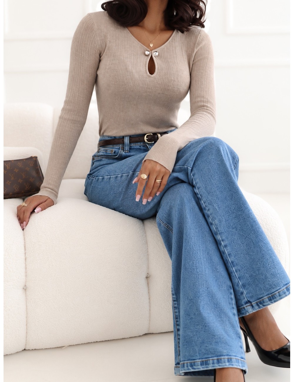 Spodnie jeans-D85094BA62673M330
