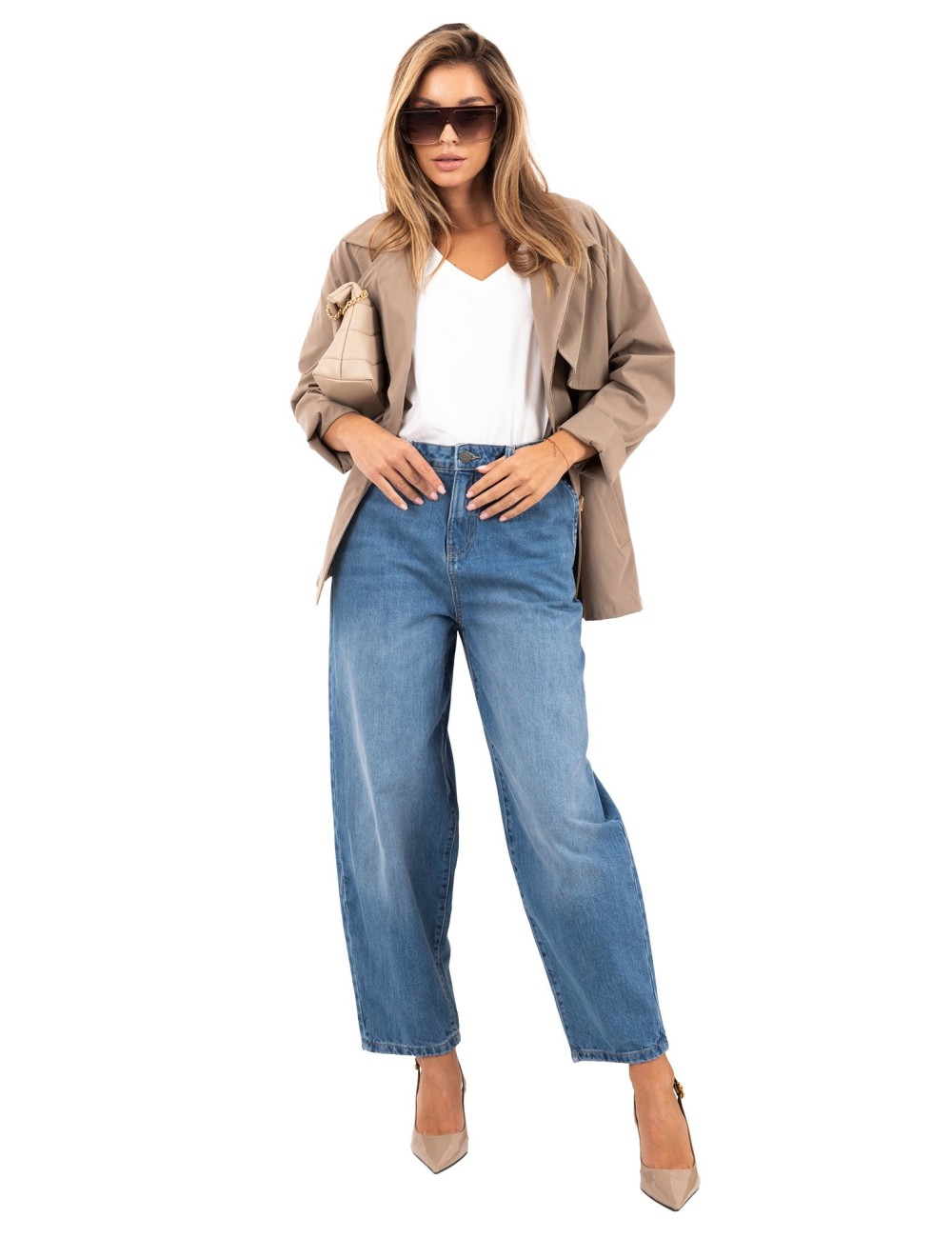 Spodnie jeans-D80044AH62683L233