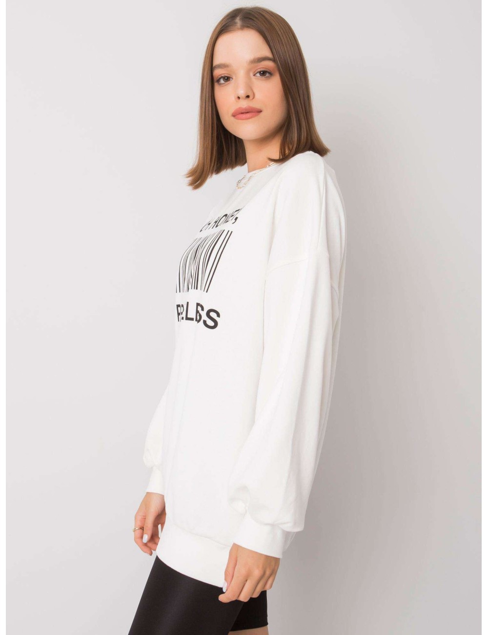 Bluza bez kaptura z napisem