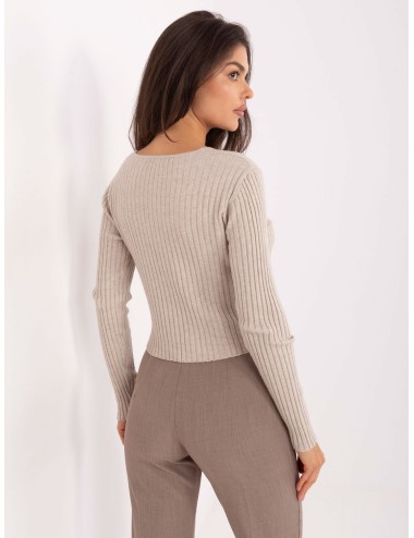 Sweter-PM-SW-R1639.27-bordowy