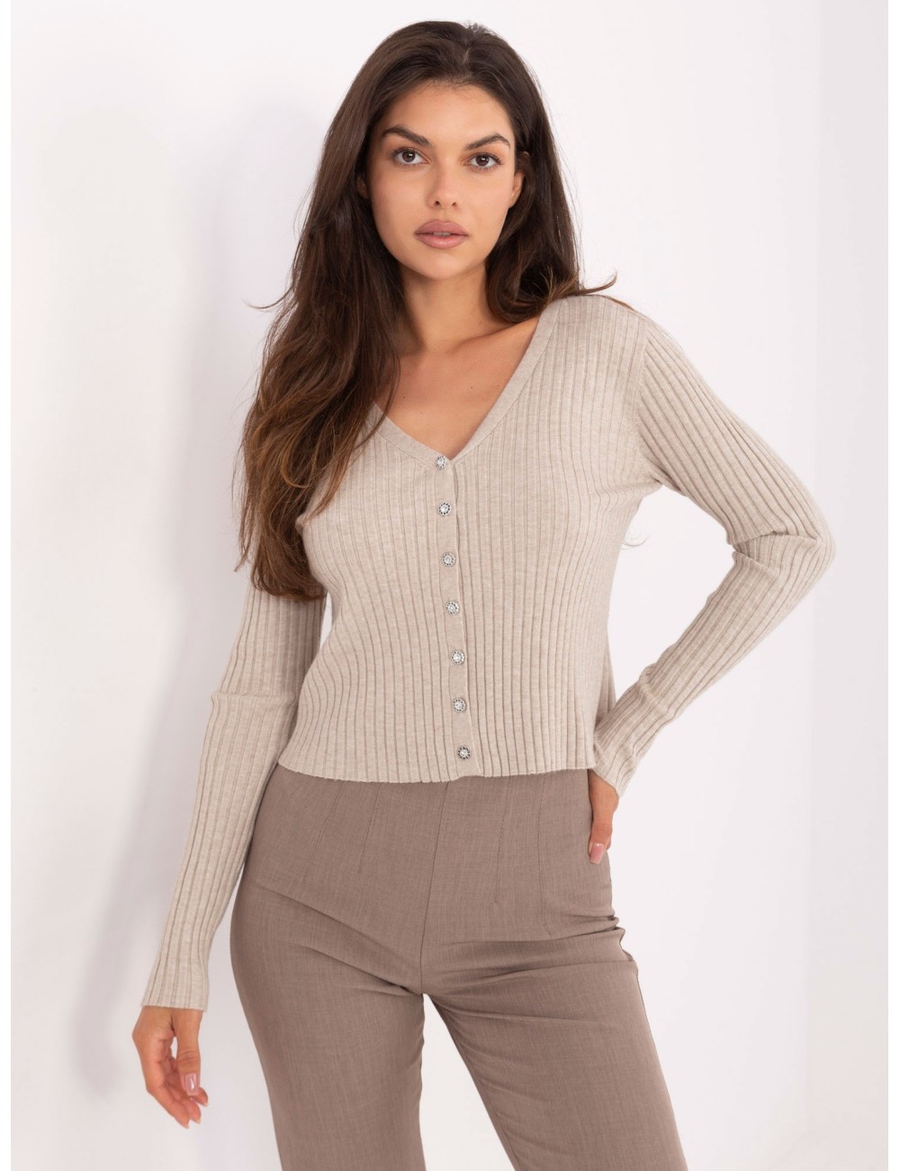 Sweter-PM-SW-R1639.27-bordowy