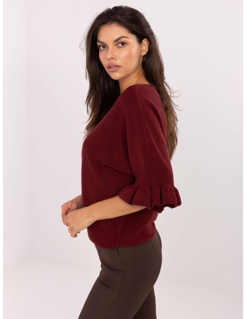 Sweter-IT-SW-99244.65-ciemny różowy
