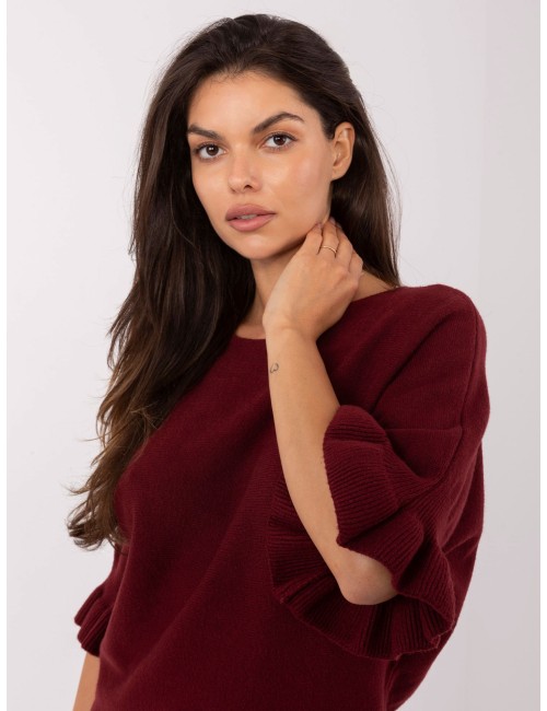Sweter-IT-SW-99244.65-ciemny różowy