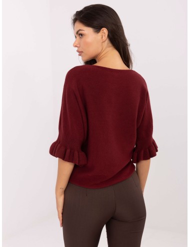 Sweter-IT-SW-99244.65-ciemny różowy