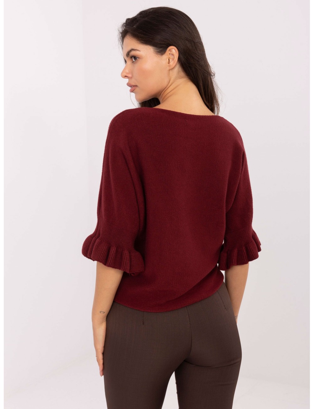 Sweter-IT-SW-99244.65-ciemny różowy