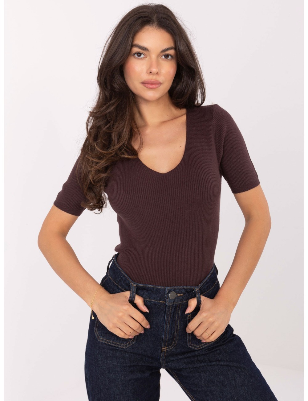 Sweter-PM-SW-B-627.63-ciemny bezowy