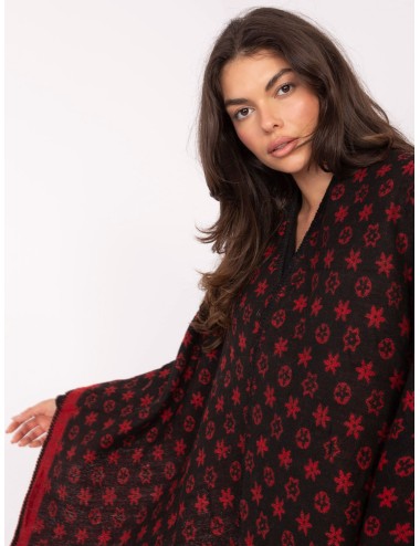 Poncho-AT-PN-7661.89-szaro-różowy