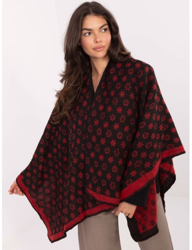 Poncho-AT-PN-7661.89-szaro-różowy