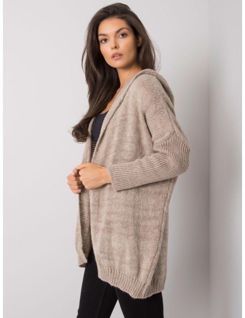 OCH BELLA Beżowy kardigan damski