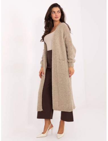 Sweter-MI-SW-WM6155.82-ciemny brązowy