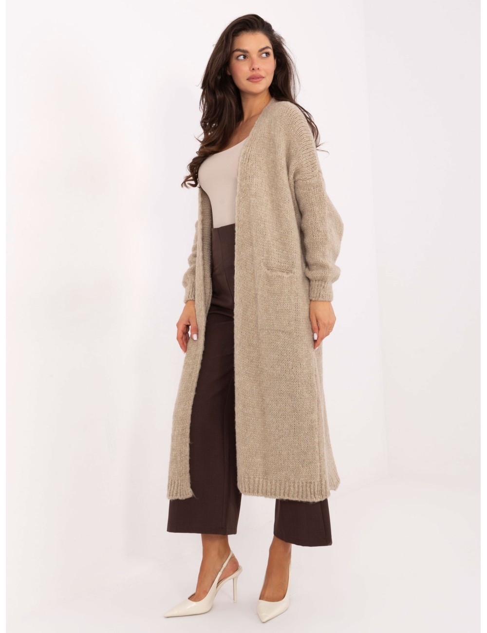 Sweter-MI-SW-WM6155.82-ciemny brązowy