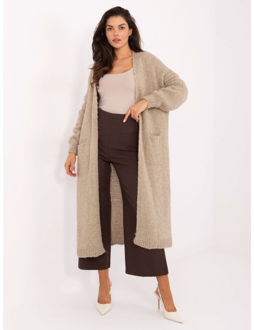 Sweter-MI-SW-WM6155.82-ciemny brązowy