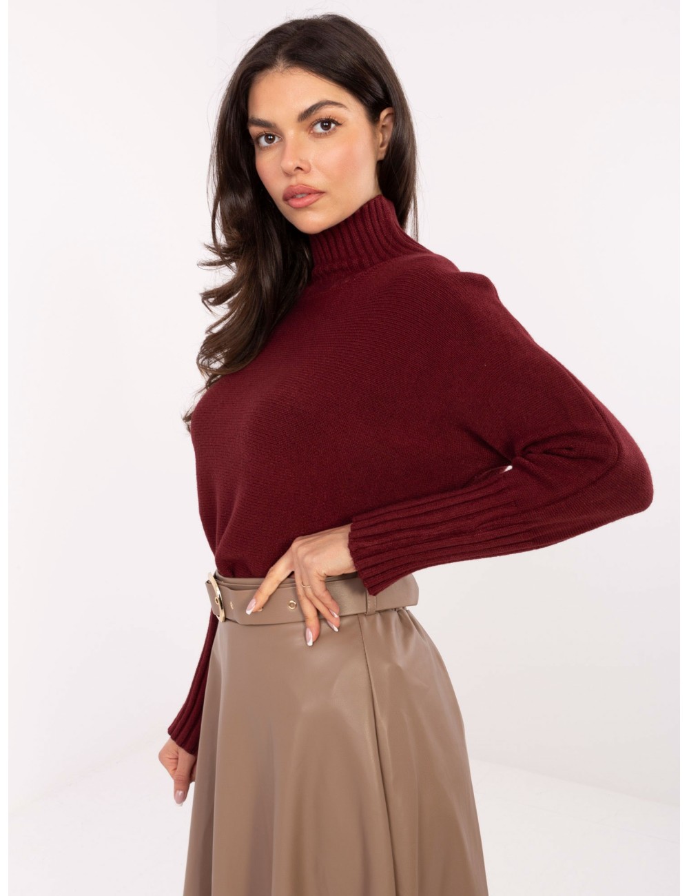 Sweter-IT-SW-8003.18P-ciemny bezowy