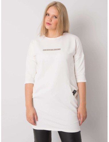 Brudnoróżowa bawełniana sukienka plus size