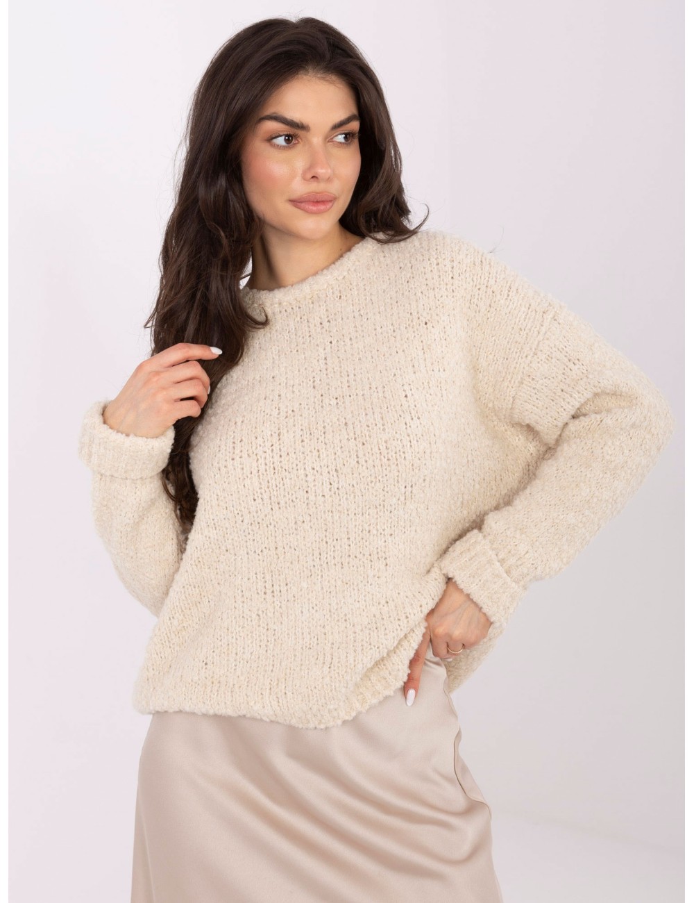 Sweter-MI-SW-WK32601.19-ciemny szary