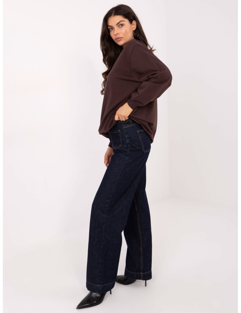 Bluza-RV-BL-5185.70P-ciemny brązowy