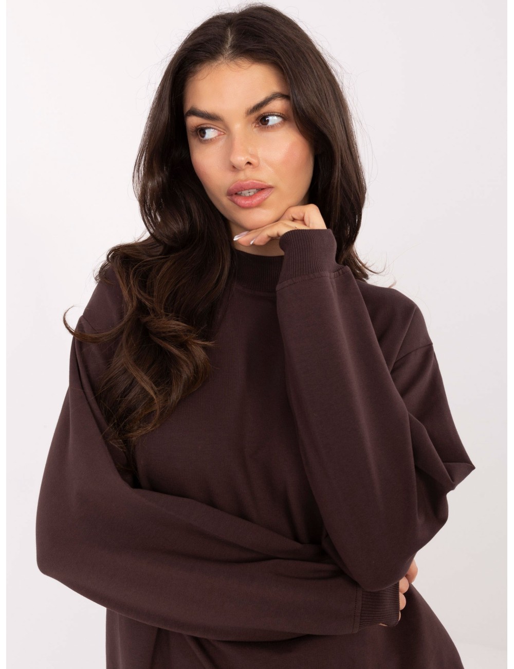 Bluza-RV-BL-5185.70P-ciemny brązowy