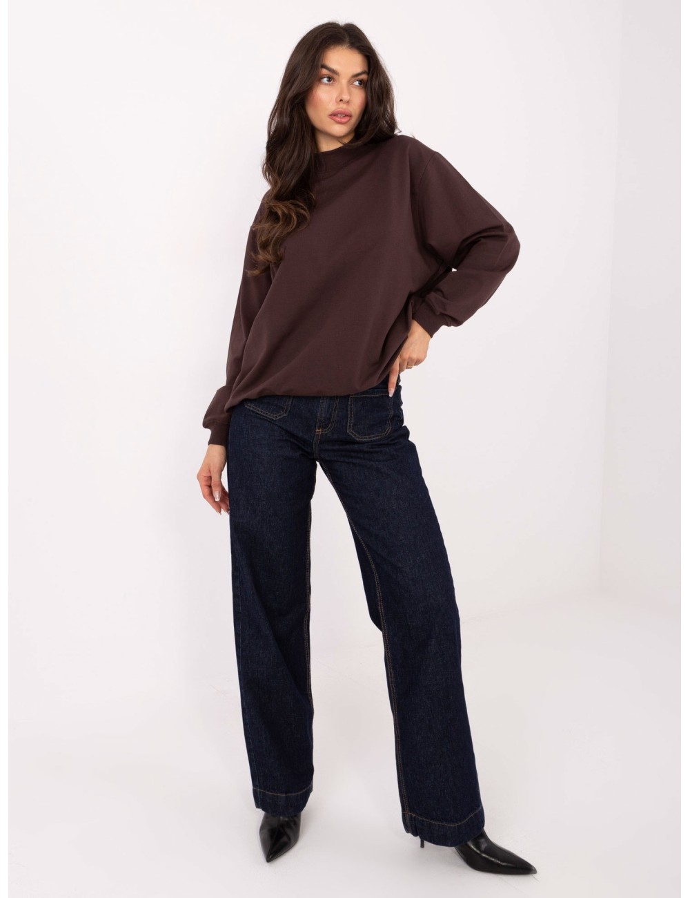 Bluza-RV-BL-5185.70P-ciemny brązowy