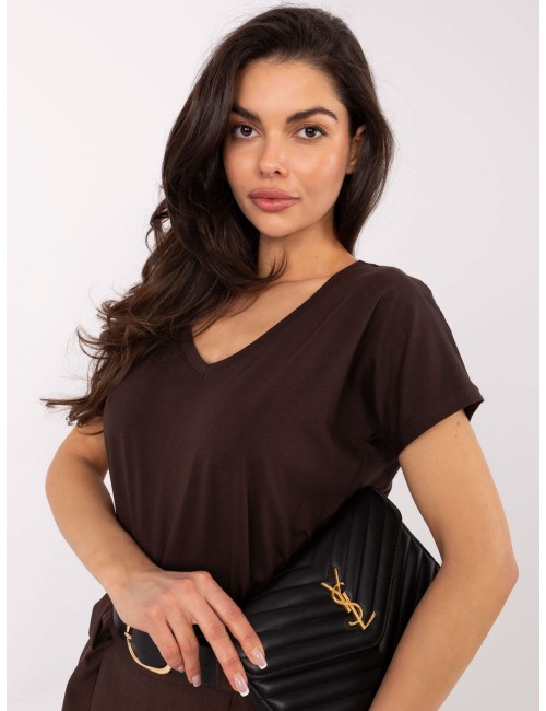T-shirt-RV-TS-4832.47P-ciemny brązowy