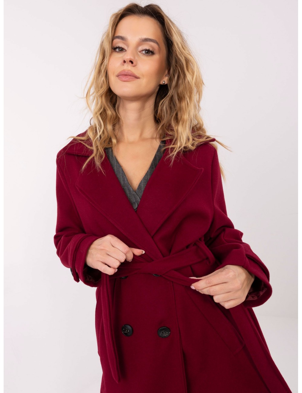 Płaszcz-IT-PL-97035.08P-ciemny brązowy