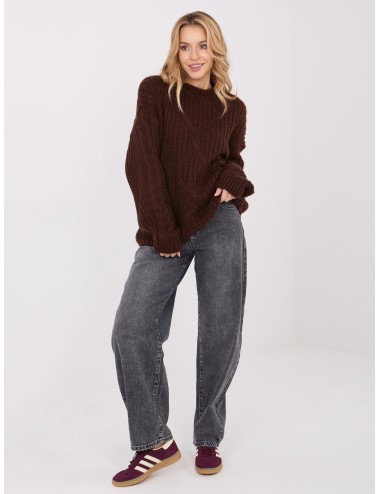 Sweter-IN-SW-33831.25-ciemny bezowy