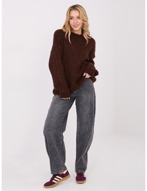 Sweter-IN-SW-33831.25-ciemny bezowy